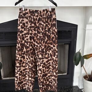 Anthropologie Brown Leopard Print High Rise Jeans